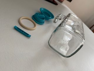 Caraffa Bormioli 1L Vetro/Plastica Blu