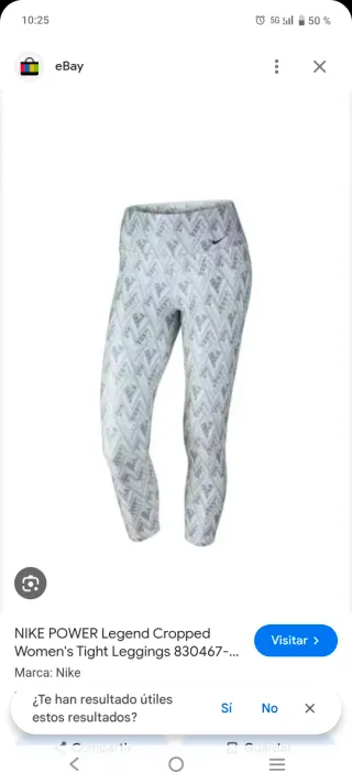 Mallas Nike Power Legend Cropped Gris Talla S