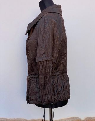 Sobrecamisa Zara Marrón Arrugada