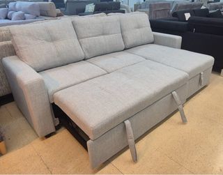 Sofá Cama Gris Tela