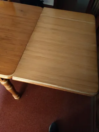 Mesa extensible madera maciza 160x82cm