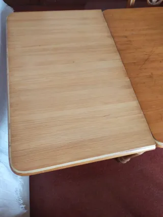 Mesa extensible madera maciza 160x82cm