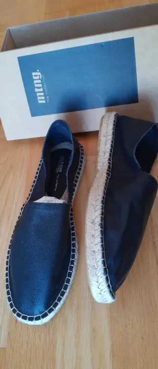 Alpargatas Mustang Piel Negras Talla 40