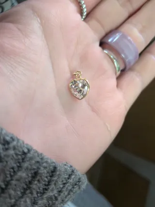 Colgante Corazón Oro 18k Circonita
