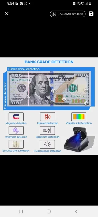Contadora de Billetes y Detector Falsos