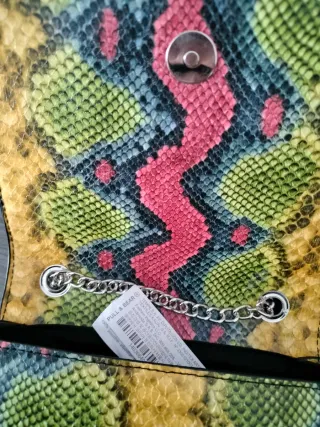 Bolso pequeño estampado serpiente multicolor