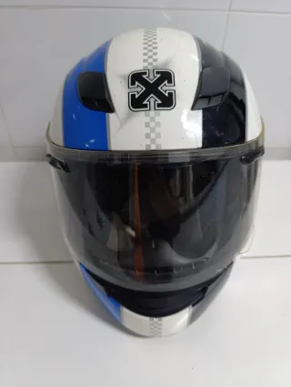 Casco Integral Sparx Negro, Azul y Blanco