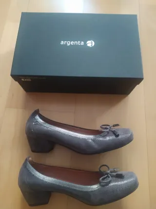 Zapatos planos plateados T38