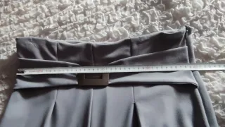 Pantalón Palazzo Gris con Cinturón