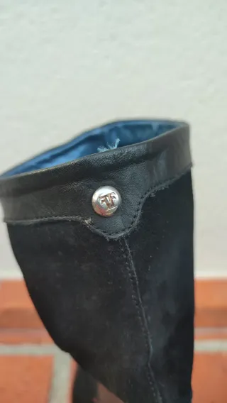 Botas Farrutx Piel y Ante Negras Tacon.