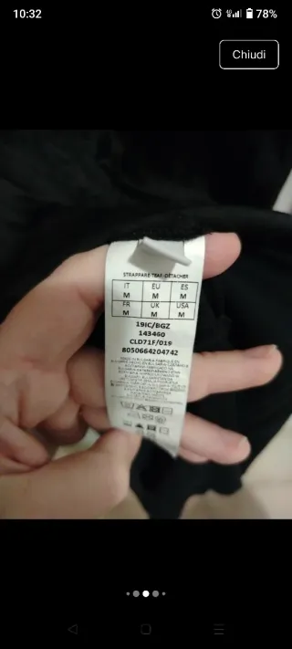 Maglia Intimissimi Tg. M Nera
