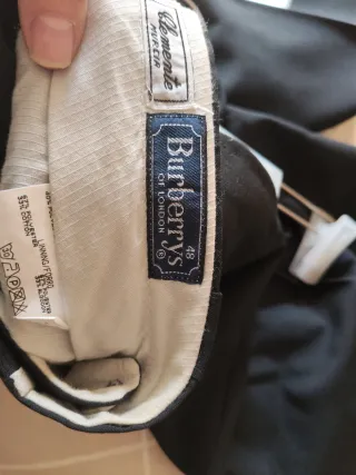Pantalón traje Burberrys Talla 48 Negro