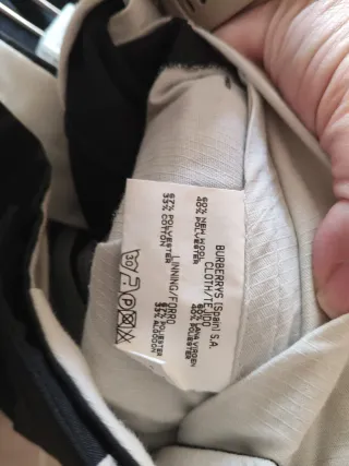 Pantalón traje Burberrys Talla 48 Negro