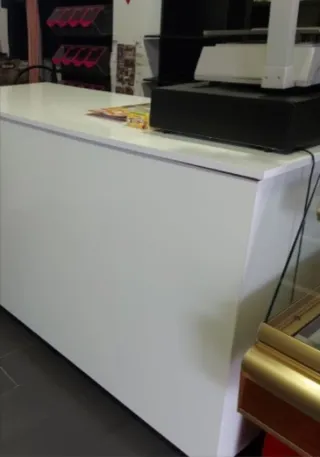 Mostrador blanco 120x60 madera