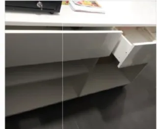 Mostrador blanco 120x60 madera