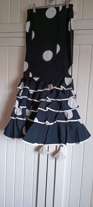 Falda flamenca lunares talla 38
