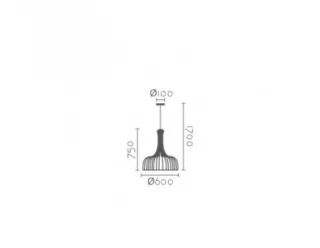 Lámpara colgante madera