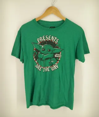 Camiseta Star Wars Bebé Yoda Verde