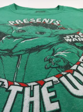 Camiseta Star Wars Bebé Yoda Verde