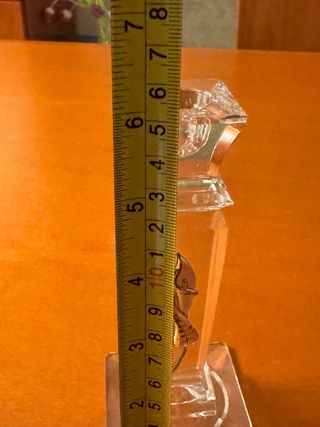 Elegante porta candela in vetro