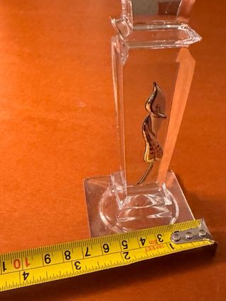 Elegante porta candela in vetro