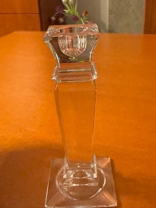 Elegante porta candela in vetro