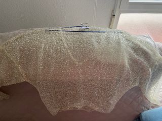 Blusa Zara Transparente Pedrería Dorada