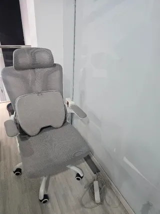 Silla de oficina ergonómica gris