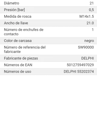 Sensor de presión de aceite nuevo sin usar.