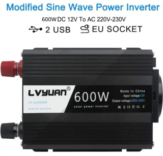 Inversor de corriente para coche 600W