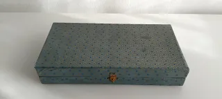 Juego Cubiertos Vintage Caja Azul