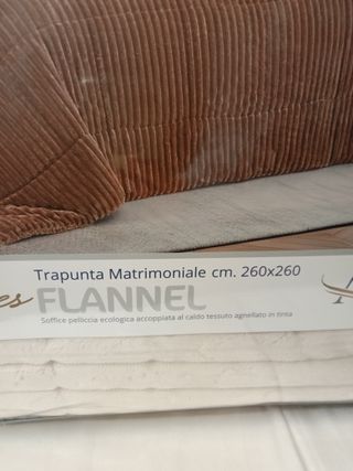 Trapunta Matrimoniale FLANNEL Double-Face - Angel'