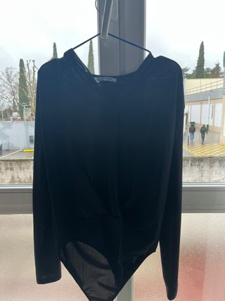 Body Zara manga larga negro