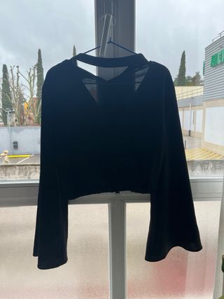 Body Zara manga larga negro