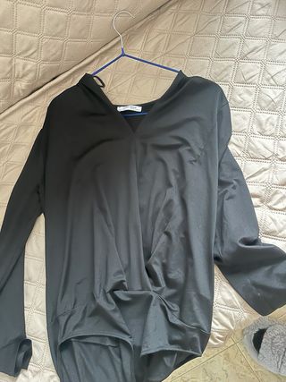 Body Zara manga larga negro