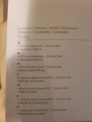 Cubierta PS5 Slim con lector Sony chroma teal