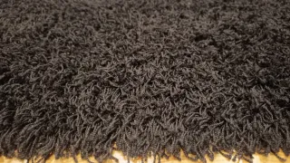 Alfombra salón pelo largo negra