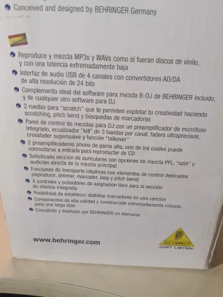 Mesa de mezclas Behringer Deejay sin estrenar