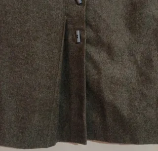 Gonna media lunga grigia lana vintage