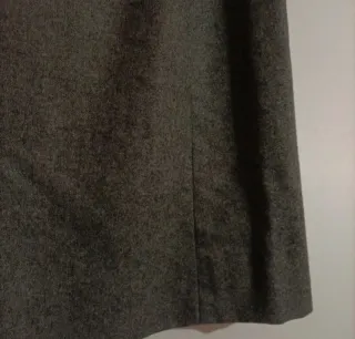 Gonna media lunga grigia lana vintage