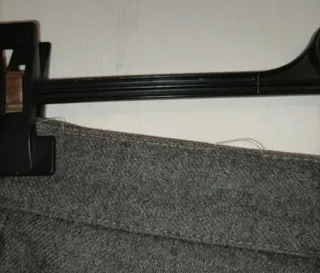 Gonna media lunga grigia lana vintage