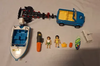 Playmobil 6864 Coche Barco y Remolque Verano