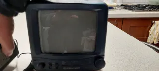 Mini TV Vintage Fenner Blu/Grigio