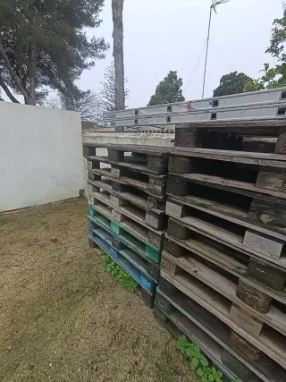 Se regala 34 Palets de madera para almacenamiento