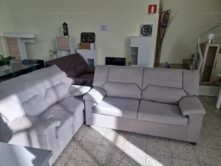 Conjunto Sofá 3+2 Tela Beige