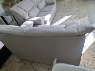 Conjunto Sofá 3+2 Tela Beige