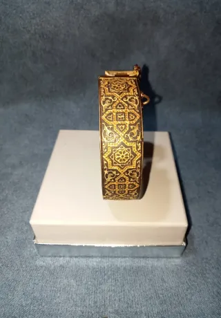 Bracciale e ciondolo Toledo damascena oro anni 70