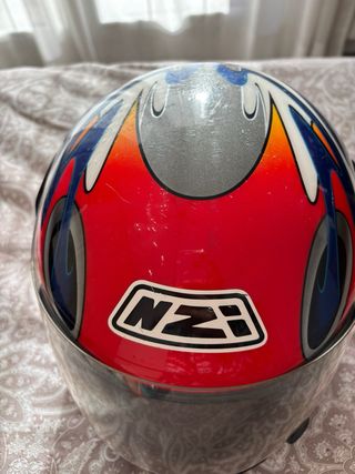 Casco Moto NZI Rojo y Azul