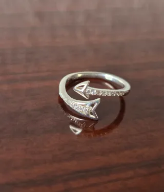 Anillo Plata 925 - Diseño Flecha - Ajustable