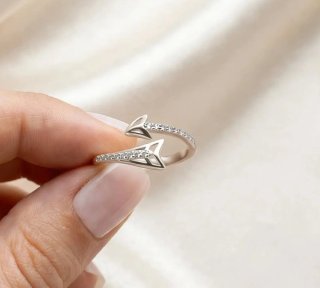 Anillo flecha de plata 925 auténtica deprimera ley